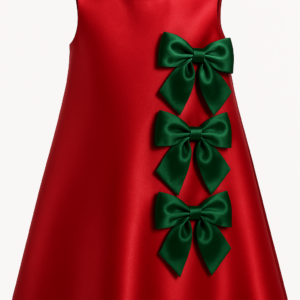 Vestido Laços de Encanto Vermelho com verde
